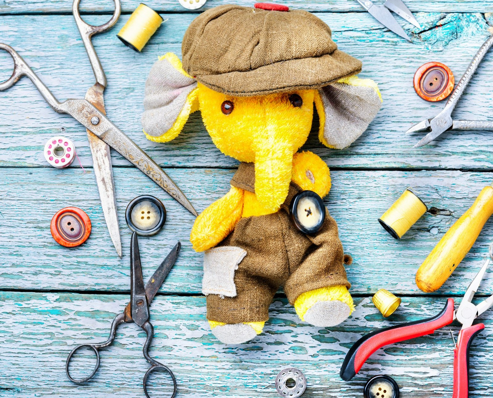 Handmade toy elephant